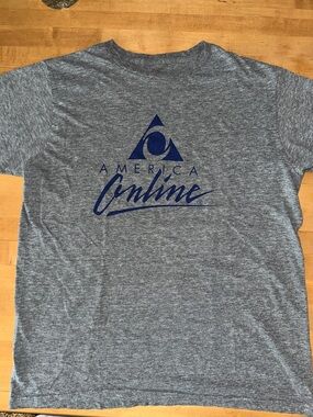 Altru Heather Gray Short-Sleeve Tee with Navy Graphic Y2K